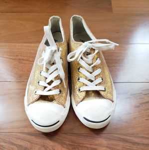 Gold Glitter Jack Purcell size 4